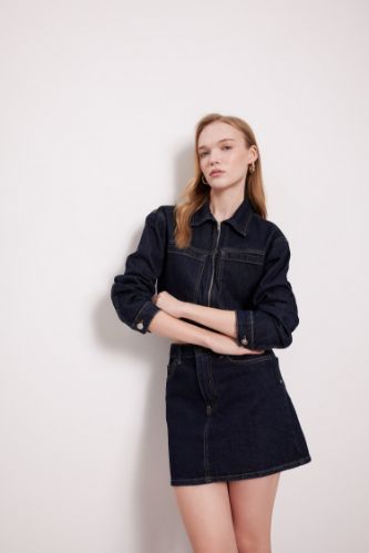 Cropped Fit Jean Ceket