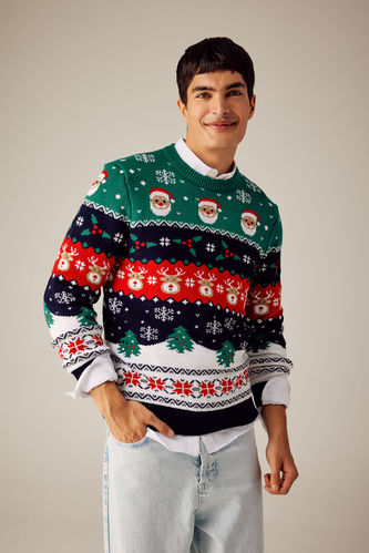 Standard Fit Weihnachtspullover aus Strick