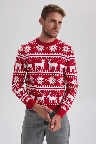 Standard Fit Pullover mit Weihnachts-Motiv