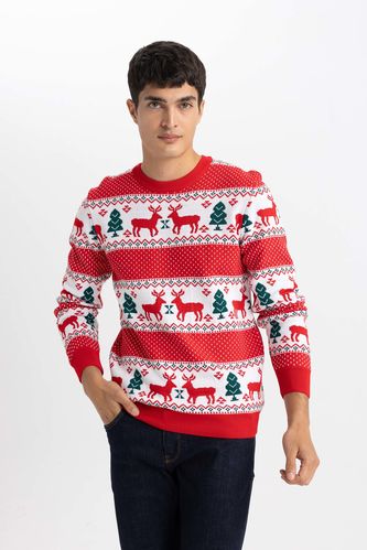 Standard Fit Weihnachtspullover aus Strick