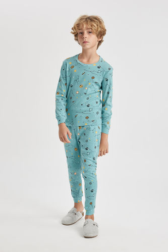 Erkek Çocuk Desenli Uzun Kollu Pijama Takımı