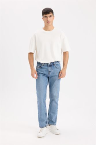 Erkek Mavi Straıght Fıt Pantolon