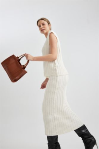 WOMAN Tan Faux Leather Hand Bag