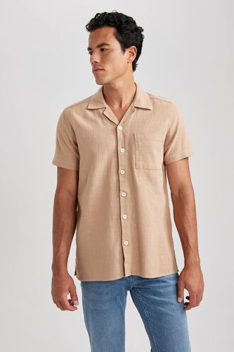 Рубашка стандартного кроя с коротким рукавом из хлопка