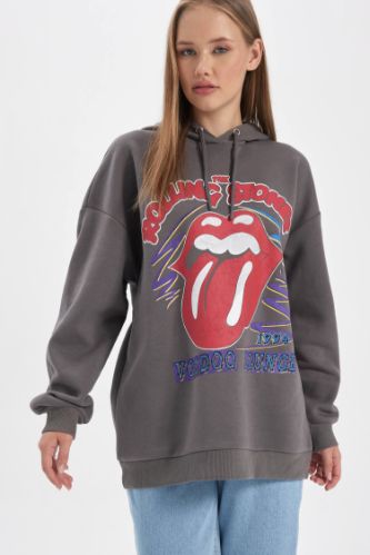 Rolling stones store hoodie grey