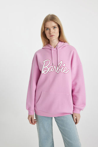 Coool Barbie Oversize Fit Kapüşonlu Kalın Sweatshirt