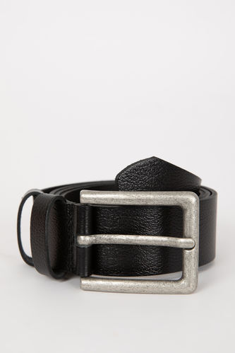 Man Rectangle Clasp Leather