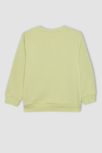 Pastel yellow crew online neck sweatshirt