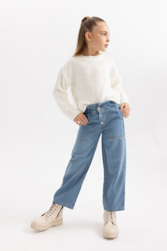 Blue GIRLS & TEENS Wide Leg Pants 2935726 | DeFacto