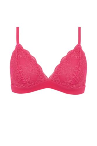 WOMAN Dark Pink Fall in Love With Lace Uncovered Bra