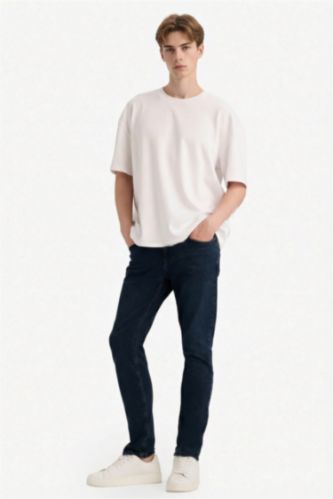 بنطلون جينز كارلو سكيني فيت وخصر عادي