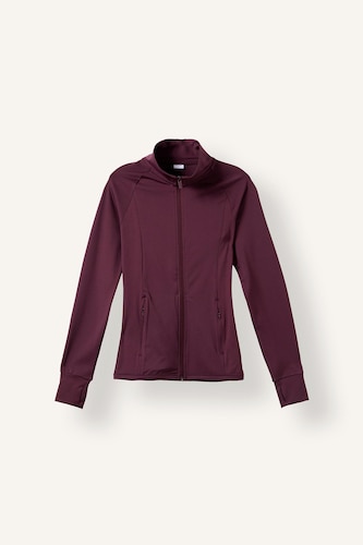 Fitted Stand Collar Zip Up Sports Cardigan