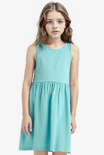 Қыздарға жеңсіз Трикотаж көйлек