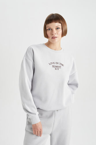Sweat- Shirt Coupe Relaxant Col Rond