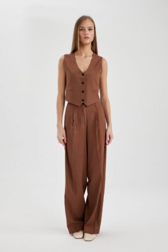Брюки Wide Leg с высокой талией с карманами