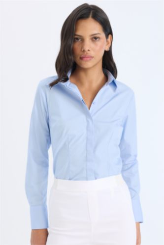 FEMME BLEU Clair Slim Fit Long Sleeve Shirt