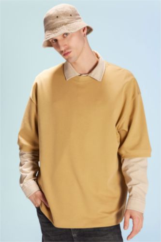 Loose Fit Crew Neck Heavy Fabric Basic T-Shirt