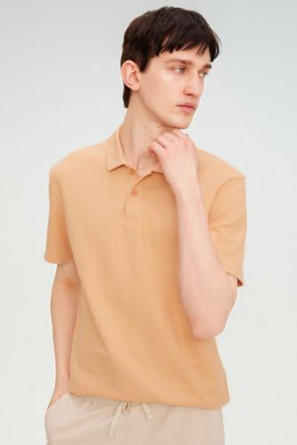 New Regular Fit Basic Düz Kısa Kollu Polo Tişört