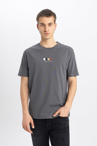 T-Shirt Coupe Régulière Imprimé à Col Rond