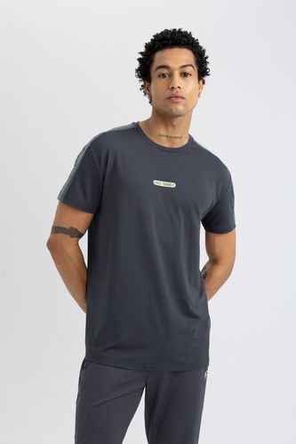 DeFactoFit Standard Fit Printed Heavy Fabric T-Shirt