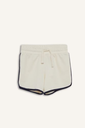 Kız Çocuk Beli Lastikli Basic Düz Şort