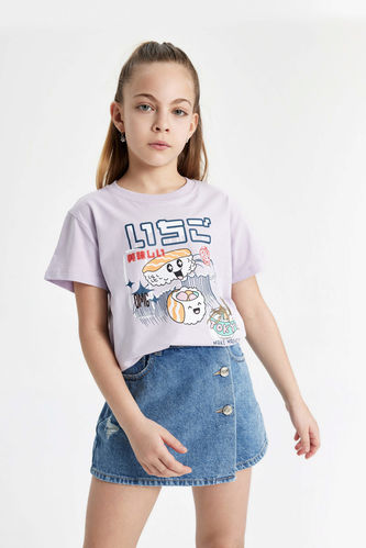 Girl Printed Short Sleeve T-Shirt