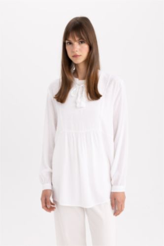 WOMAN White Relax Fit Long Sleeve Tunic
