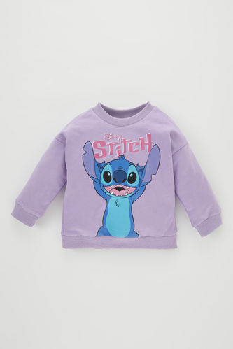 Regular Fit Lilo & Stitch Licensed Crew Neck Sweatshirt