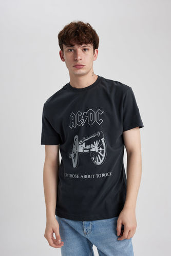 AC/DC Regular Fit Bisiklet Yaka Kısa Kollu Tişört