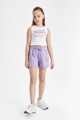 Girl Sweatshirt Fabric Shorts