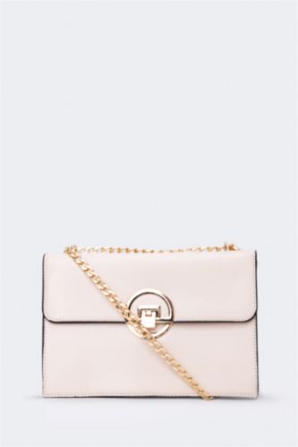 WOMAN Light Beige Women Faux Leather Shoulder Bag