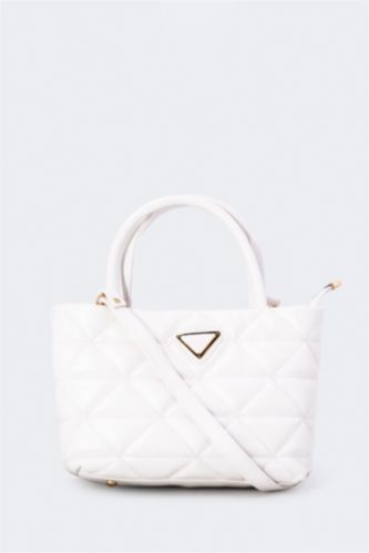 WOMAN White Women Faux Leather Handbag