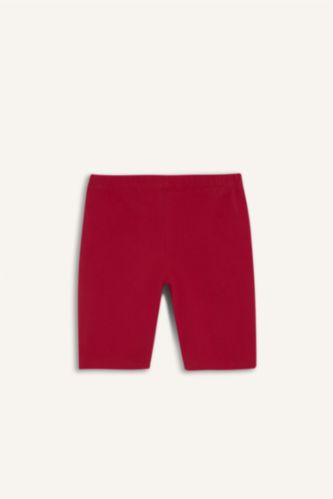 Kız Çocuk - Genç Kız Kırmızı Kısa Boy Tayt Kız Çocuk