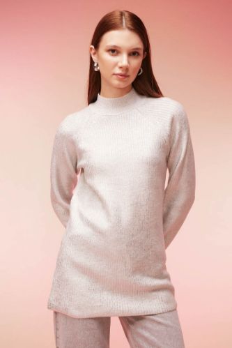 تونيك تريكو قصة عادية برقبة عالية