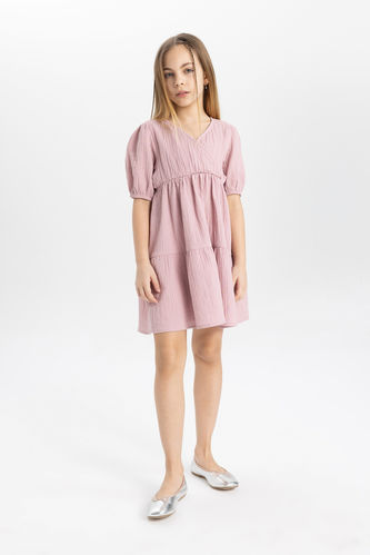 Платье с коротким рукавом для девочек
