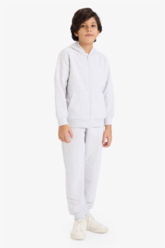 Erkek Çocuk Beli Paçası Lastikli Basic Düz Pike Eşofman Altı