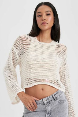 Relax Fit Bisiklet Yaka Triko Kazak