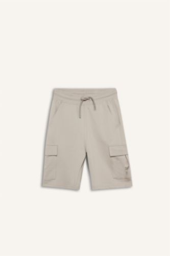 Boys & Teens Light Grey Regular Fit Shorts