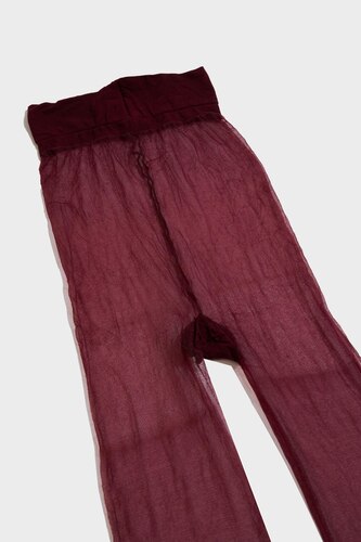 Woman Burgundy 5 Denier Pantyhose