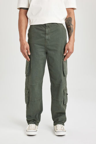 Baggy Fit Cargo Fit Normal Waist Wide Leg Trousers