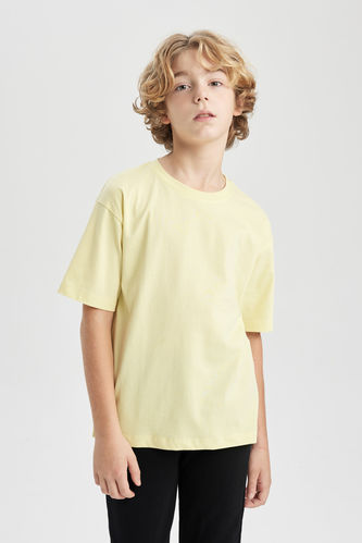 Boy Oversize Fit Crew Neck Basic T-Shirt