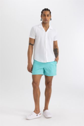 Erkek Deniz Mavisi Kısa Boy