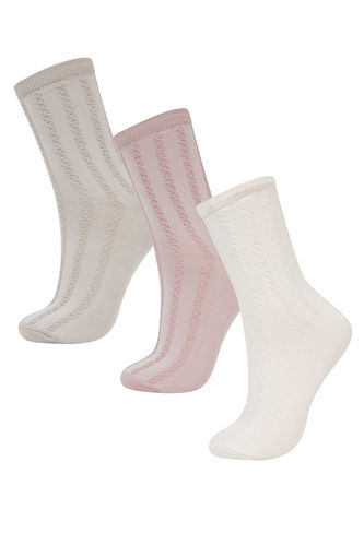 Woman 3 Piece Cotton Long Socks