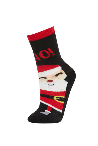Boy Christmas Themed Cotton Long Socks
