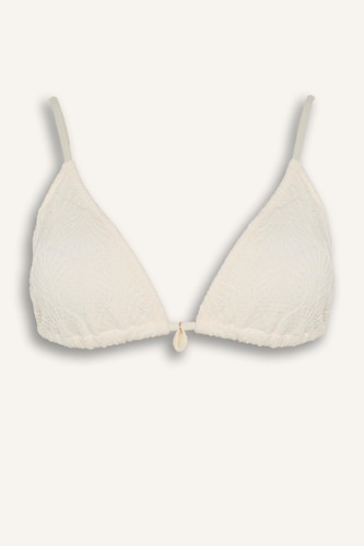 Haut de bikini brodé Coupe régulière