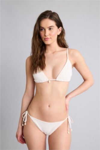 Әйелдерге экру Regular Fit кестелі ришелье бикини асты