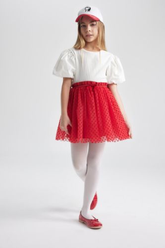 Rouge FILLES Jupe en Tulle rouge a Taille Elastique pour Fille 3082798 DeFacto