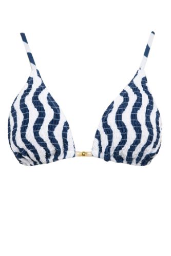 Regular Fit Çizgili Üçgen Bikini Üstü-Fall in Love