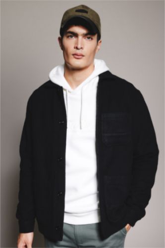 قميص جوخ كم طويل قصة عادية وبطانة ناعمة