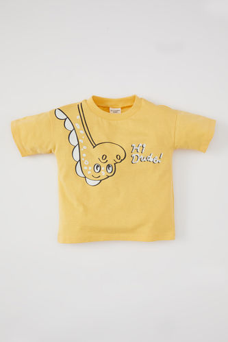 Baby Boy Crew Neck Animal Patterned T-Shirt